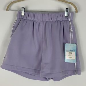 NWT MissPosh loungewear lavender/white shorts Lg